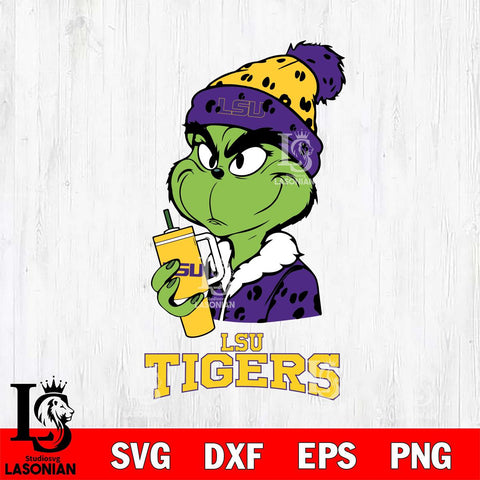 LSU Tigers Grinch Bougie Leopard Svg Eps Dxf Png File, Digital Download, Instant Download