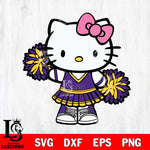 LSU Tigers Hello Kitty Cheerleader 11 Svg Eps Dxf Png File, Digital Download, Instant Download