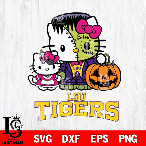 LSU Tigers Hello Kitty Horror 10 Svg Eps Dxf Png File, Digital Download