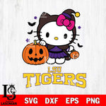 LSU Tigers Hello Kitty Horror 1 Svg Eps Dxf Png File, Digital Download