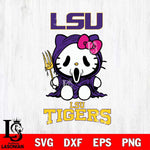 LSU Tigers Hello Kitty Horror 4 Svg Eps Dxf Png File, Digital Download