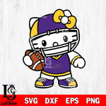 LSU Tigers Hello Kitty sport 2 Svg Eps Dxf Png File, NCAA svg, Digital Download, Instant Download