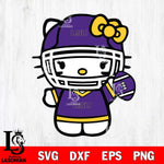 LSU Tigers Hello Kitty sport 6 Svg Eps Dxf Png File, NCAA svg, Digital Download, Instant Download