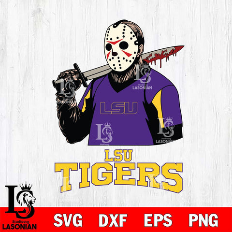 LSU Tigers Jason Voorhees 11 Svg Eps Dxf Png File, Digital Download