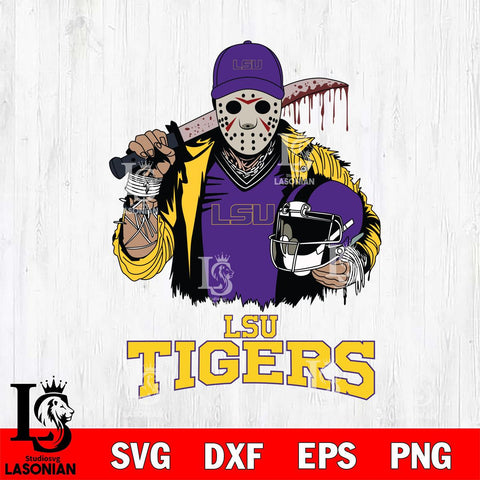 LSU Tigers Jason Voorhees 2 Svg Eps Dxf Png File, Digital Download