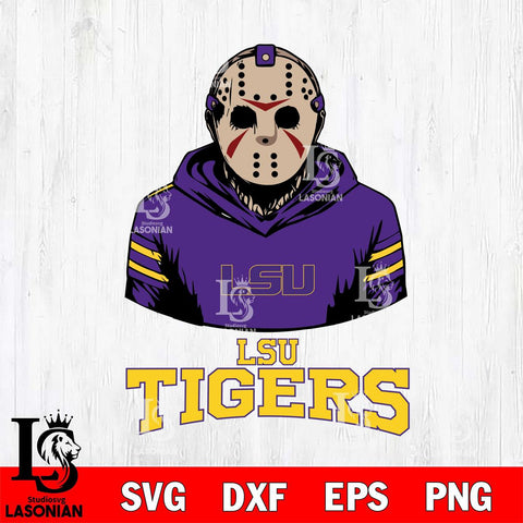 LSU Tigers Jason Voorhees 4 Svg Eps Dxf Png File, Digital Download