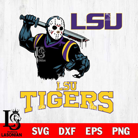 LSU Tigers Jason Voorhees 5 Svg Eps Dxf Png File, Digital Download