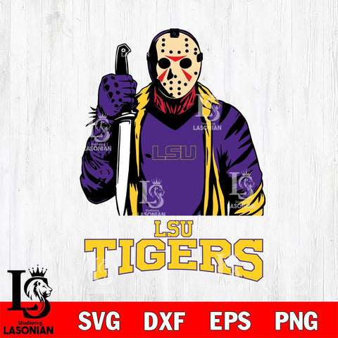 LSU Tigers Jason Voorhees 6 Svg Eps Dxf Png File, Digital Download