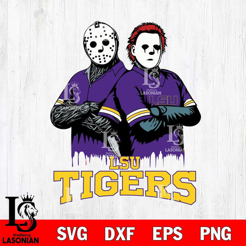 LSU Tigers Jason Voorhees 8 Svg Eps Dxf Png File, Digital Download