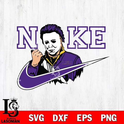 LSU Tigers Michael Myers Nike Svg Eps Dxf Png File, Digital Download, Instant Download