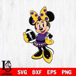 LSU Tigers Minnie Mouse Svg Eps Dxf Png File, NCAA svg, Digital Download, Instant Download