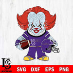 LSU Tigers Pennywise Horror Sport Svg Eps Dxf Png File, Digital Download