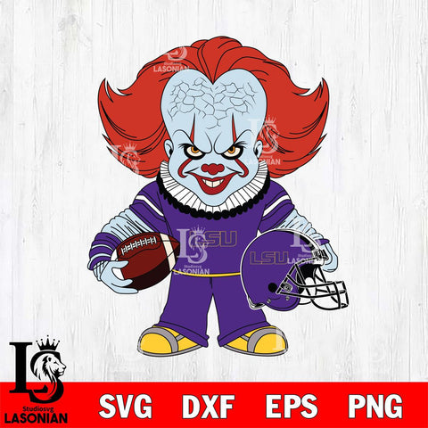 LSU Tigers Pennywise Horror Sport Svg Eps Dxf Png File, Digital Download