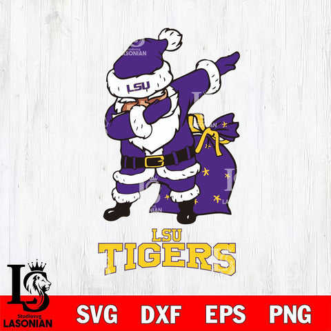 LSU Tigers Santa Claus Ugly Svg dxf eps png pdf file,NCAA svg,Digital Download,Cricut file