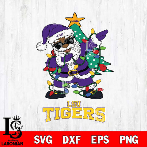 LSU Tigers Santa Claus Ugly Christmas Svg dxf eps png pdf file,NCAA svg,Digital Download,Cricut file