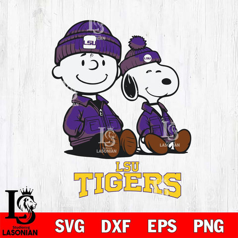 LSU Tigers Snoopy Sport 6 Svg Eps Dxf Png File, Digital Download