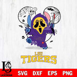 LSU Tigers Stitch Ghost Face Halloween 2 Svg Eps Dxf Png File, Digital Download, Instant Download