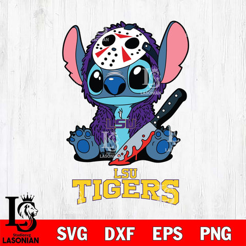 LSU Tigers Stitch Jason Voorhees Svg Eps Dxf Png File, NCAA svg, Digital Download, Instant Download