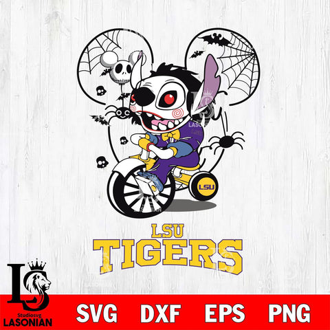 LSU Tigers Stitch Jigsaws Halloween Svg Eps Dxf Png File, Digital Download, Instant Download