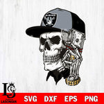 Las Vegas Raiders Badass Man Skull SVG