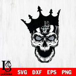 Las Vegas Raiders Badass king Skull SVG