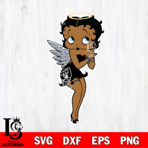 Las Vegas Raiders Betty Boop Angel SVG Svg Eps Dxf Png File, Digital Download, Instant Download