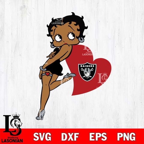 Las Vegas Raiders Betty Boop Girl Love SVG Svg Eps Dxf Png File, Digital Download, Instant Download