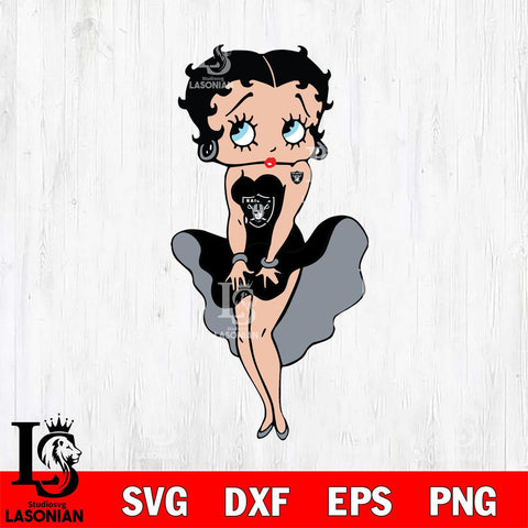 Las Vegas Raiders Betty Boop Sexy Cheering Svg Eps Dxf Png File, Digital Download, Instant Download