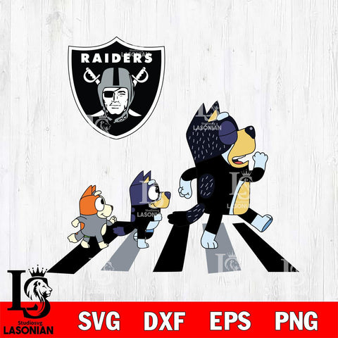 Las Vegas Raiders Bluey 6 NFL Svg Eps Dxf Png File, Digital Download, Instant Download