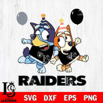 Las Vegas Raiders Bluey & Bingo 2 Svg Eps Dxf Png File, NFL svg, Digital Download, Instant Download