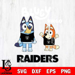 Las Vegas Raiders Bluey & Bingo 4 Svg Eps Dxf Png File, NFL svg, Digital Download, Instant Download