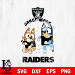 Las Vegas Raiders Bluey Bingo Dance Mode Svg Eps Dxf Png File, NFL svg, Digital Download, Instant Download