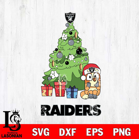 Las Vegas Raiders Bluey Chilli Christmas Tree Svg Eps Dxf Png File, Digital Download