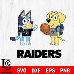 Las Vegas Raiders Bluey Lucky Svg Eps Dxf Png File, Digital Download, Instant Download