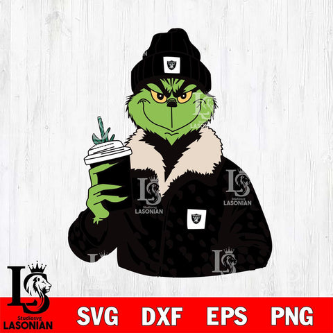 Las Vegas Raiders Boujee Grinch 12 Svg Eps Dxf Png File, Digital Download, Instant Download