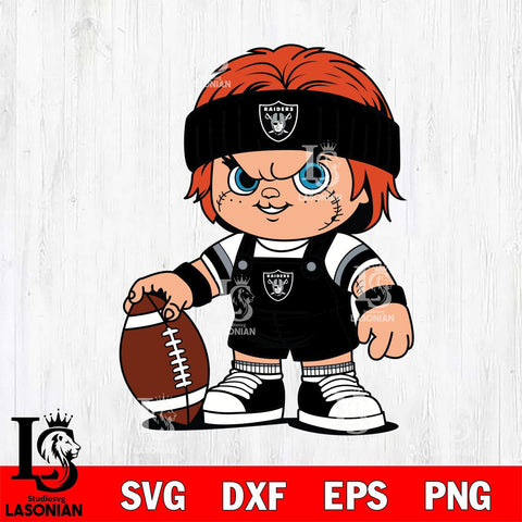 Las Vegas Raiders Chucky Horror 5 Svg Eps Dxf Png File, NFL svg, Digital Download, Instant Download