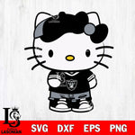 Las Vegas Raiders Cute Hello Kitty Football 2 Svg Eps Dxf Png File, NFL svg, Digital Download, Instant Download