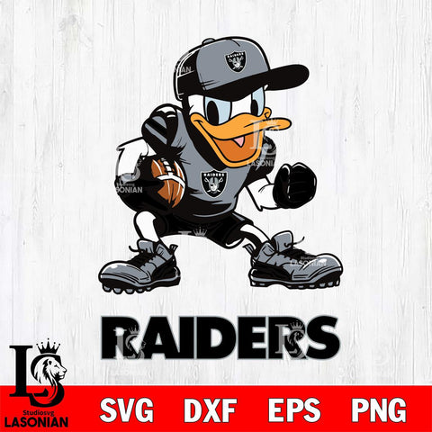 Las Vegas Raiders Donal Duck Disney, Svg Eps Dxf Png File, Digital Download