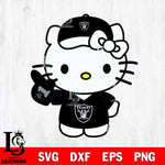 Las Vegas Raiders Hello Kitty sport 5 Svg Eps Dxf Png File, Digital Download, Instant Download