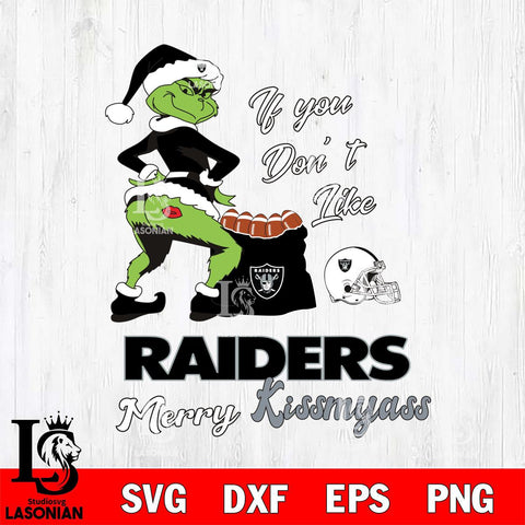 Las Vegas Raiders Merry kissmyass grinch Svg Eps Dxf Png File,NCAA Svg Files,Digital Download,Sublimation,Instant Download