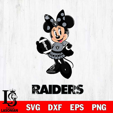 Las Vegas Raiders Minnie Mouse, Svg Eps Dxf Png File, Digital Download