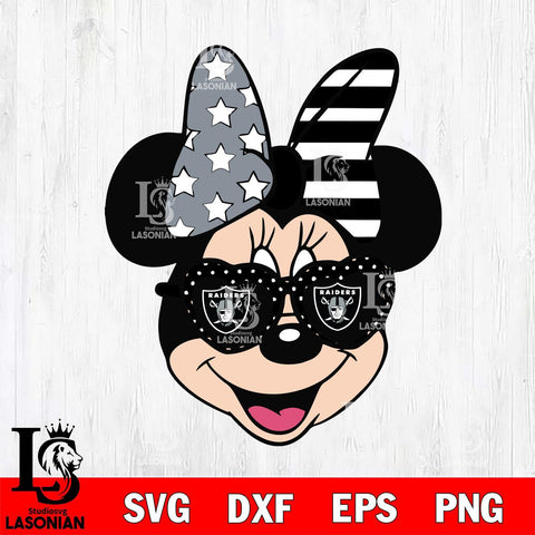 Las Vegas Raiders Minnie Mouse Love Svg Eps Dxf Png File, Digital Download, Instant Download