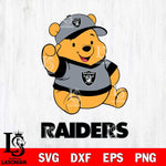 Las Vegas Raiders Pooh Bear Disney, Svg Eps Dxf Png File, Digital Download