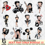 Las Vegas Raiders Sexy Fan Girls Bundle 12 Svg Eps Dxf Png File, Digital Download, Instant Download