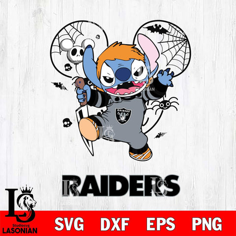 Las Vegas Raiders Stitch Michael Halloween Svg Eps Dxf Png File, Digital Download, Instant Download