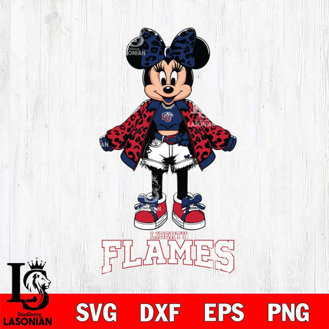 Liberty Flames Style Minnie Disney Svg Eps Dxf Png File, Digital Download, Instant Download