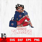 Liberty Flames Awesome Black Fan Girl Betty Boop, Svg Eps Dxf Png File, Digital Download