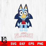 Liberty Flames Bluey Dracula Halloween Svg Eps Dxf Png File, Digital Download, Instant Download