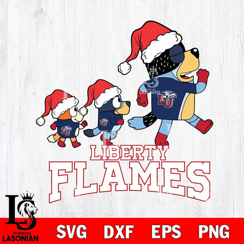 Liberty Flames Bluey Family Christmas Svg Eps Dxf Png File, Digital Download