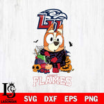 Liberty Flames Bluey Halloween NCAA Svg Eps Dxf Png File, Digital Download, Instant Download